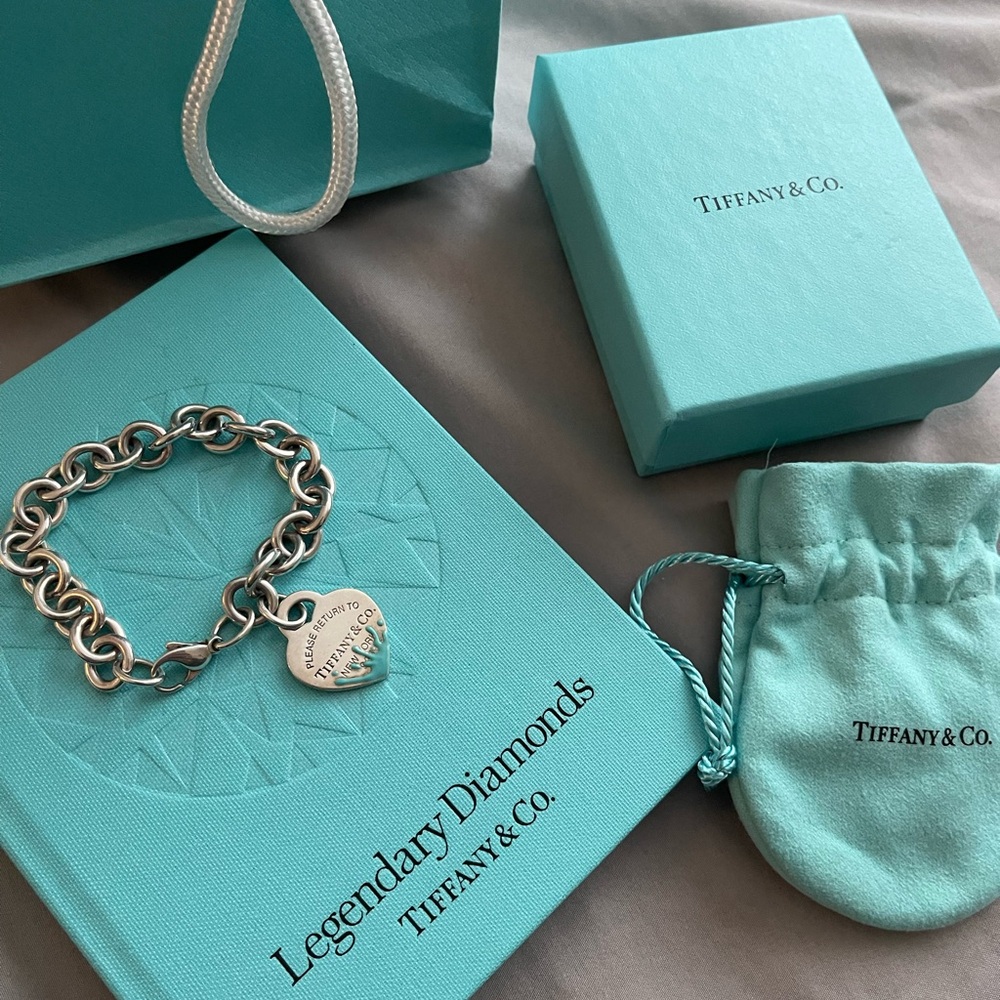 Tiffany & Co. Silver Heart Charm Bracelet - Picture 4 of 5